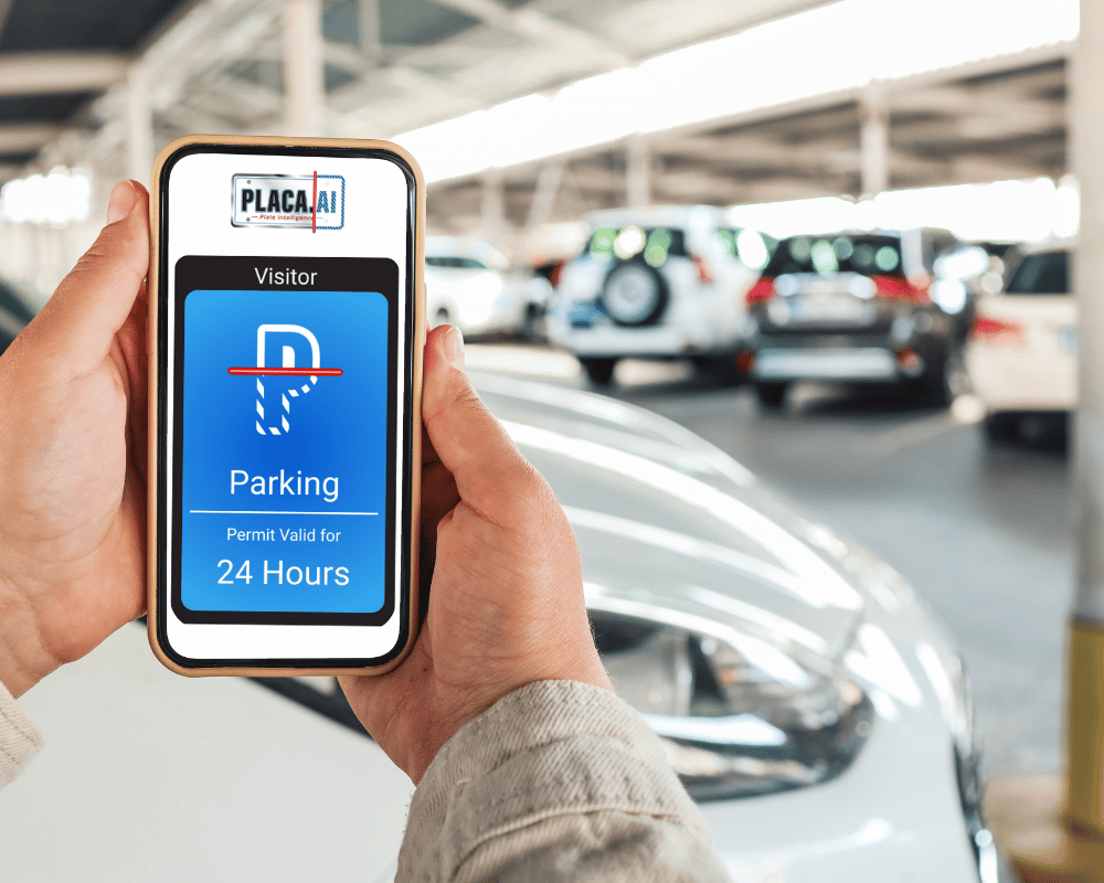 apt visitor mobile parking permit mockup