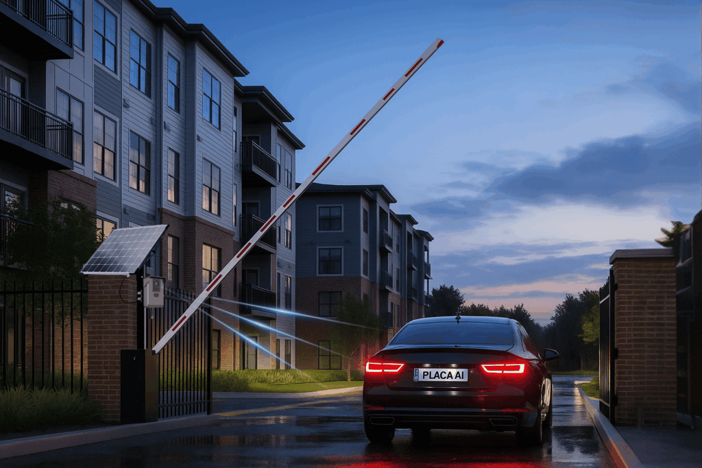 automated gate entry operation mockup