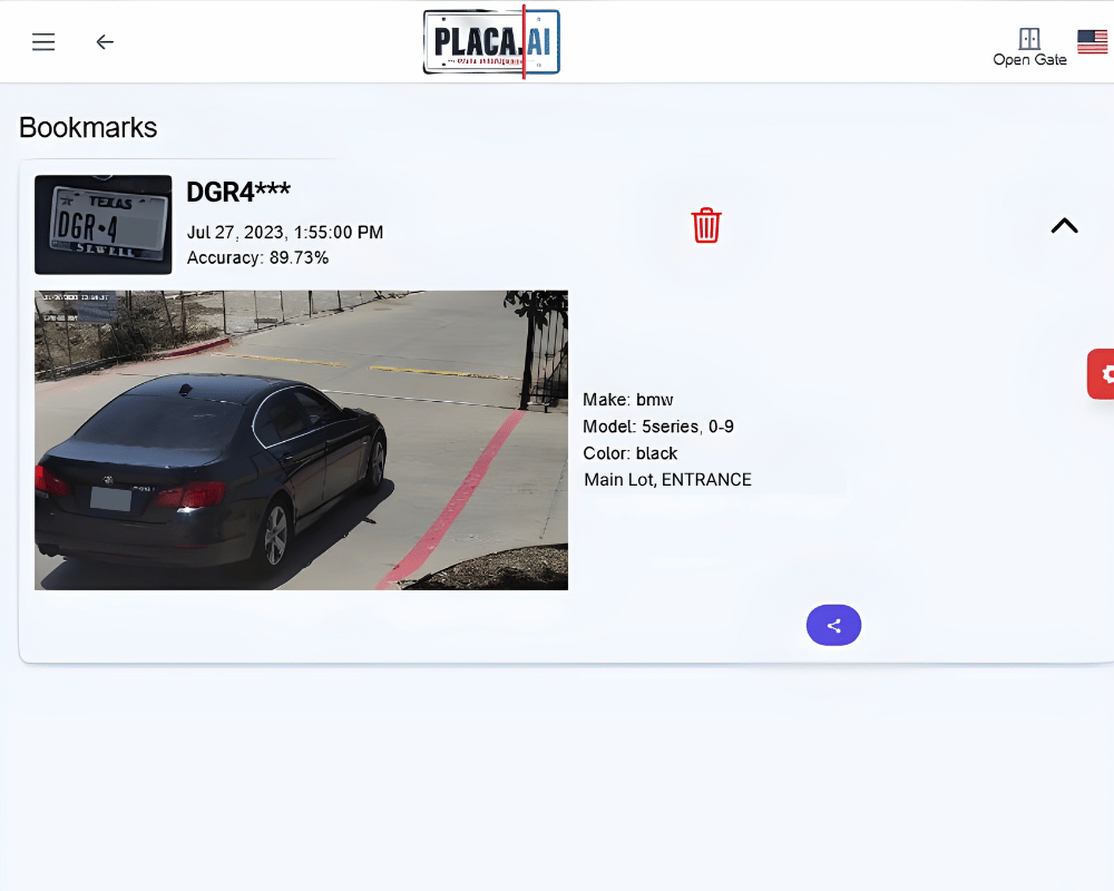 gate entrance car plate bookmark mockup