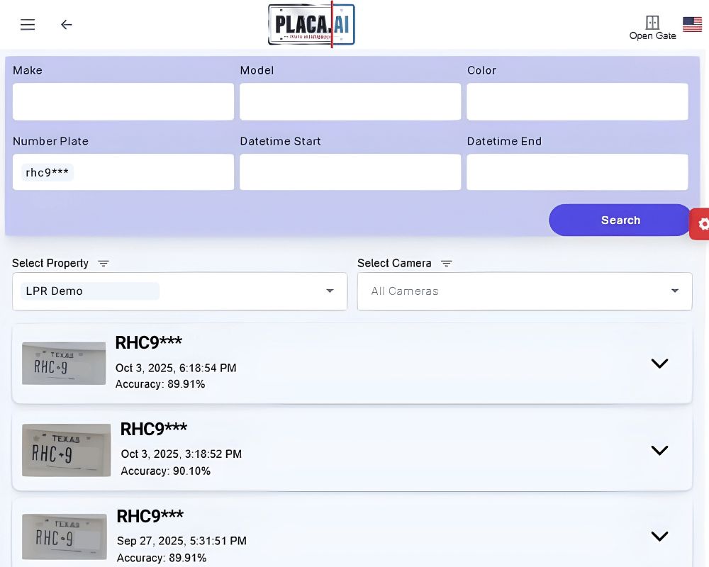 search by plate number mockup