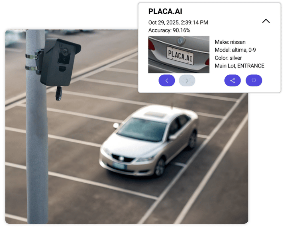 solar sight parking lot plate scan modal