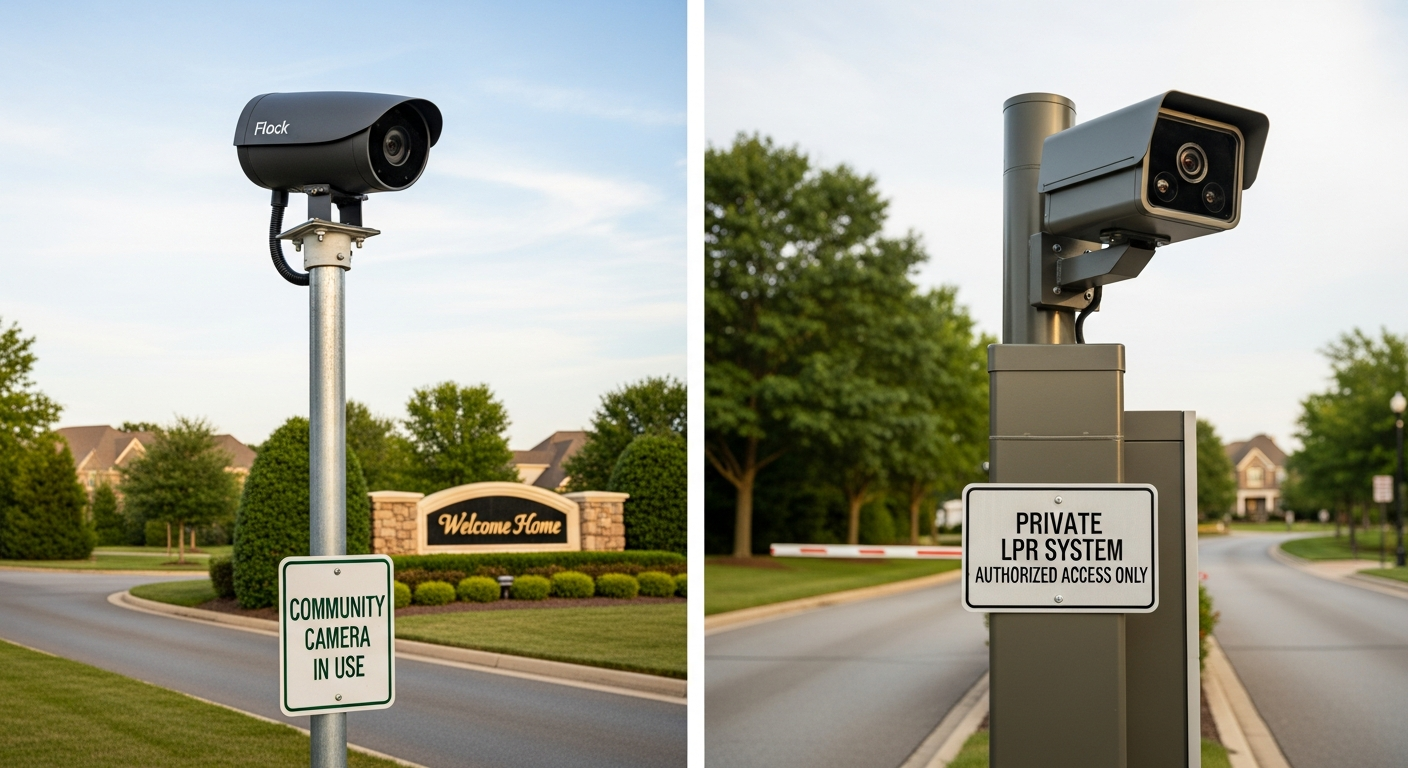 Comparing Flock Safety cameras to private HOA LPR systems