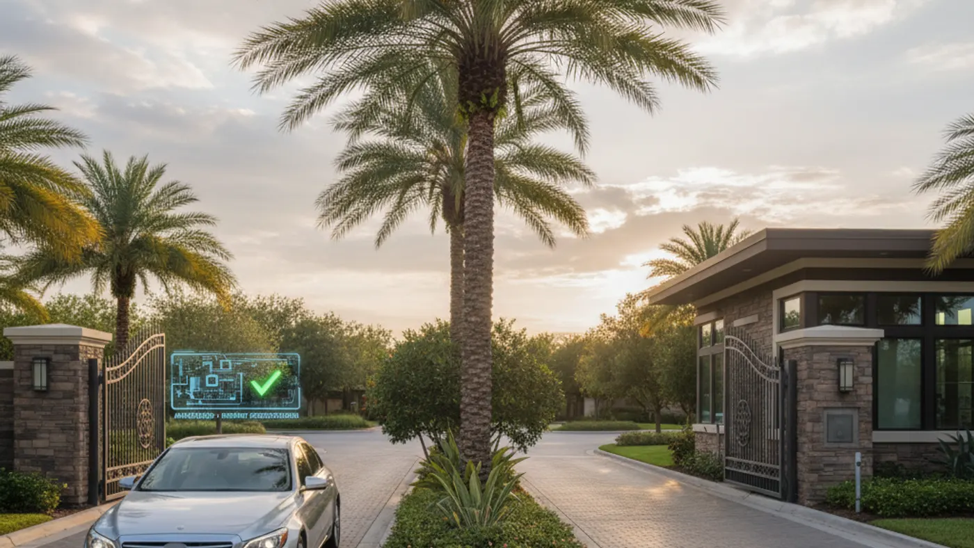 HOA license plate recognition for gated community vehicle access and audit logs