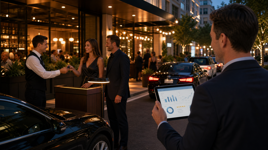 Restaurant valet service improving guest experience and tip revenue