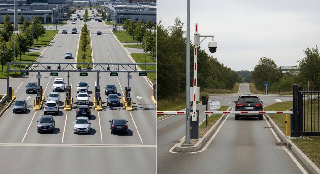 Multi-lane LPR system compared to single lane gate camera
