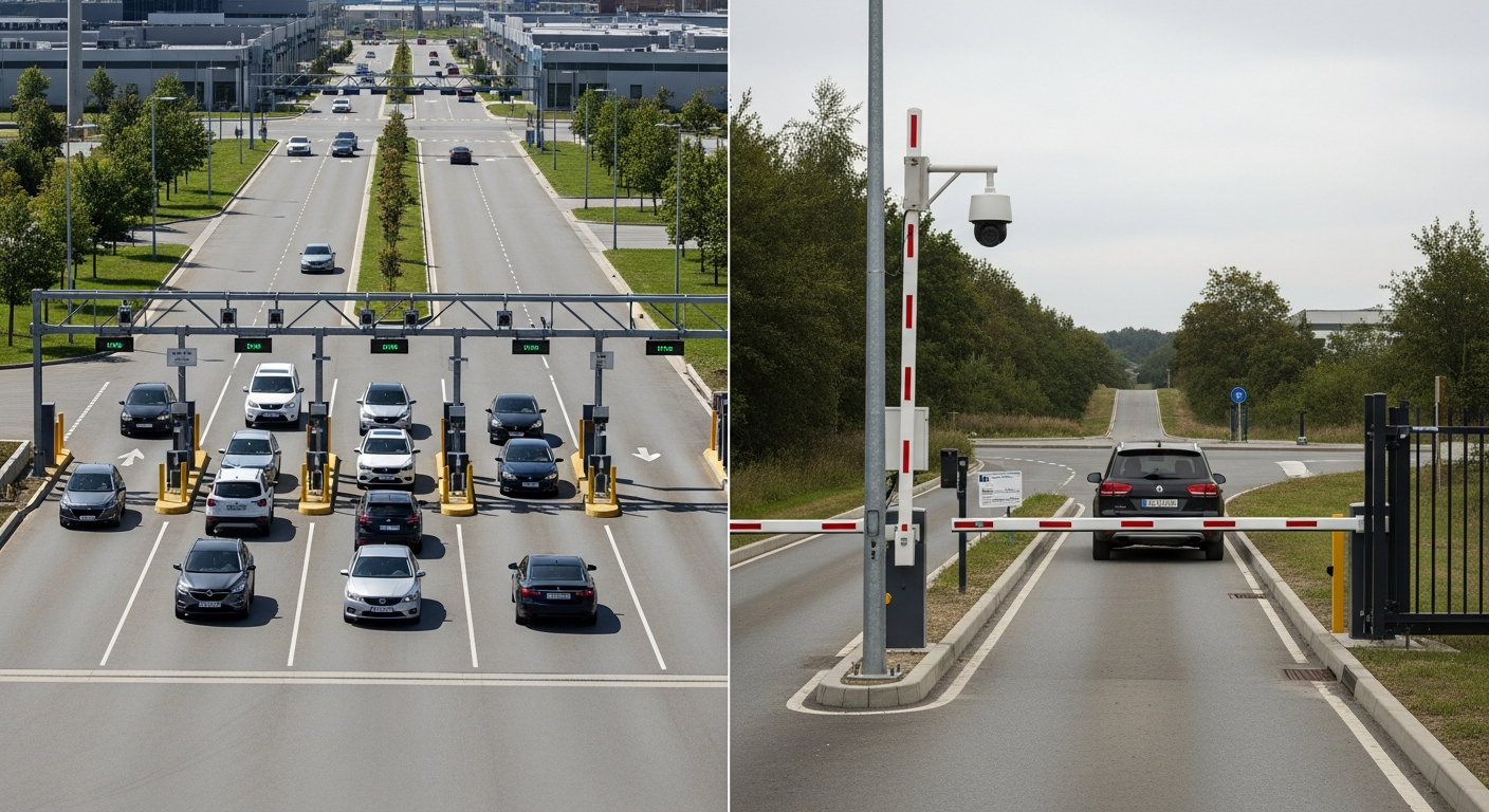 Multi-lane LPR system compared to single lane gate camera