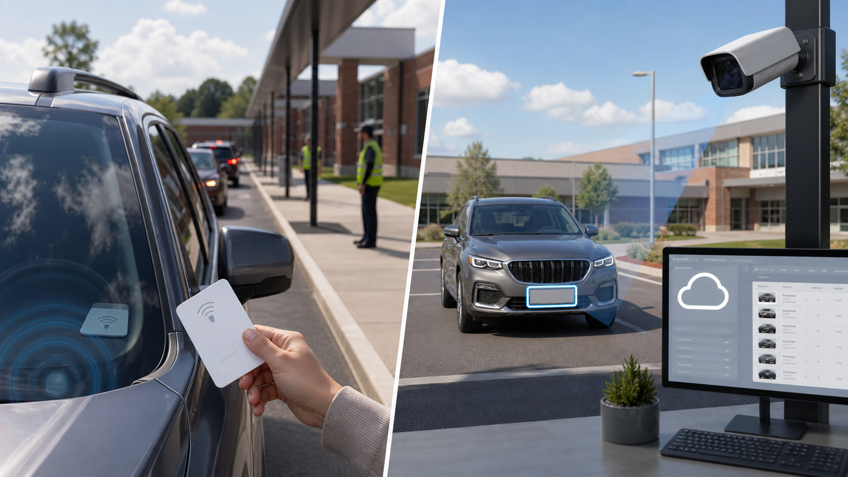 RFID vs LPR for school dismissal: RFID tag compared with license plate recognition camera for school dismissal automation