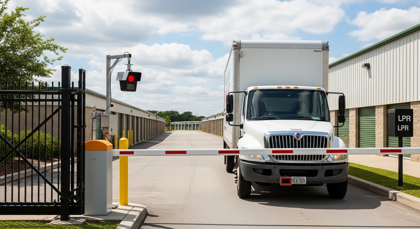Temporary vehicle access using LPR for storage facility customers