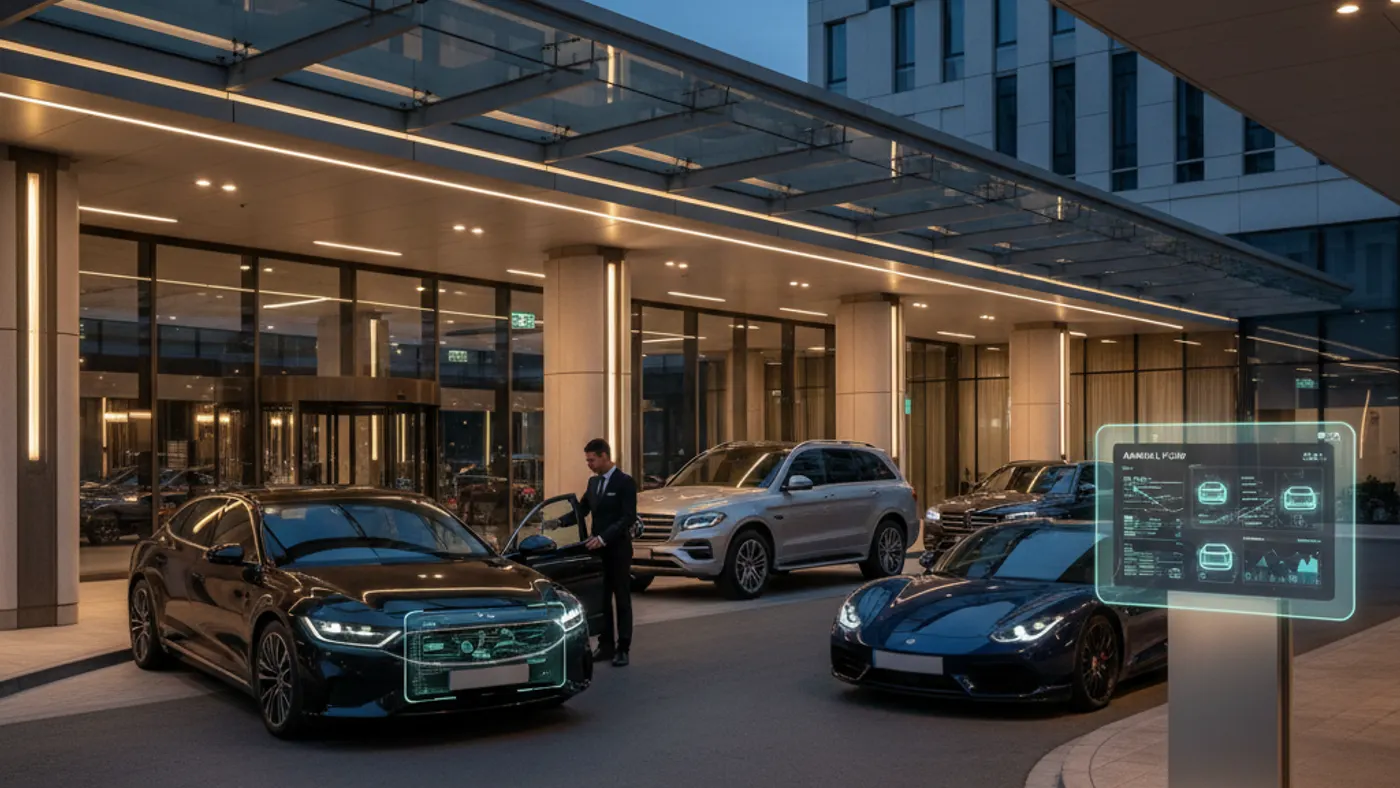 Valet and self-parking license plate recognition software for vehicle arrival workflows