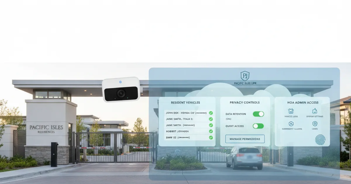 Private community LPR system for HOAs with resident vehicle dashboard