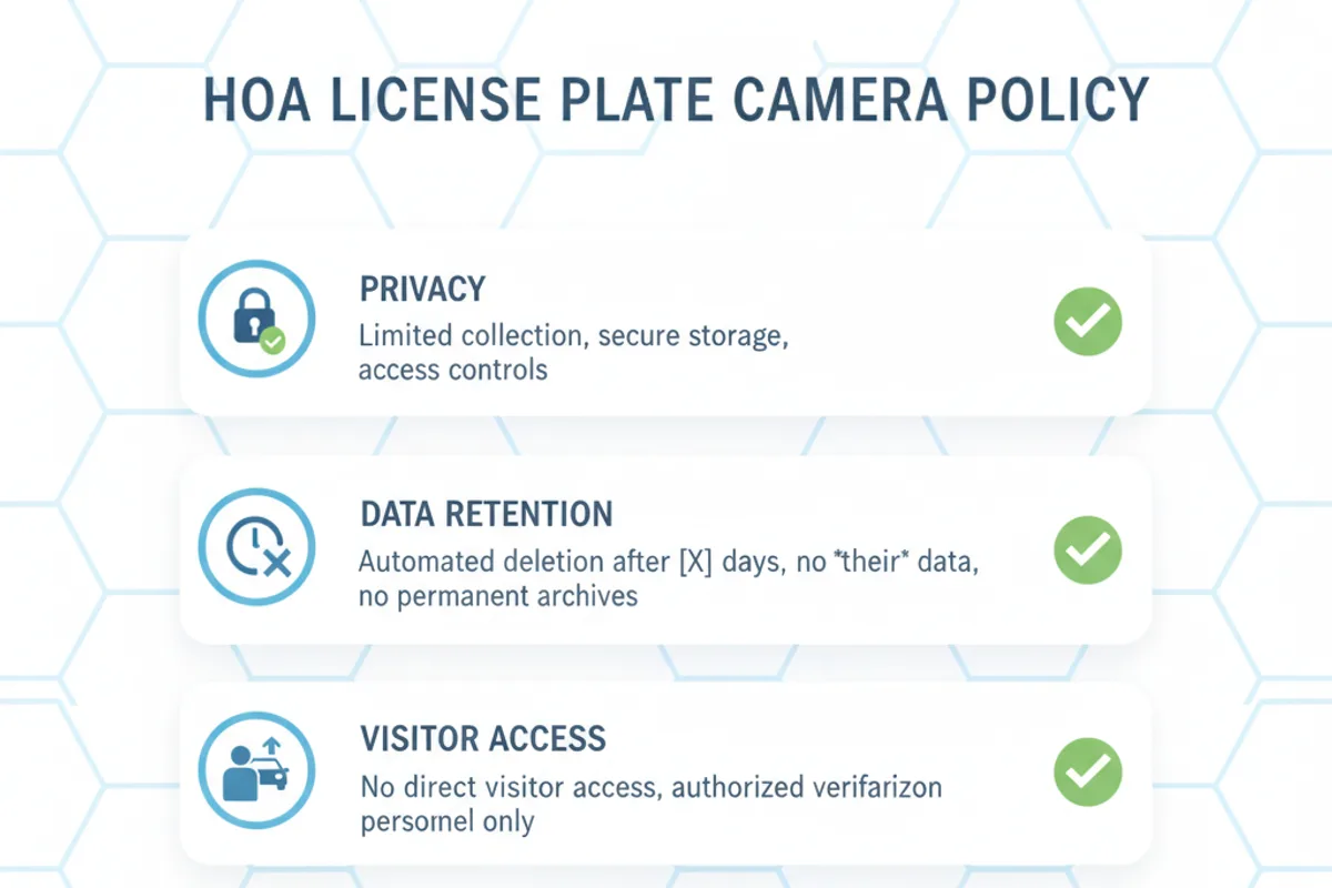 HOA license plate camera privacy and data retention checklist
