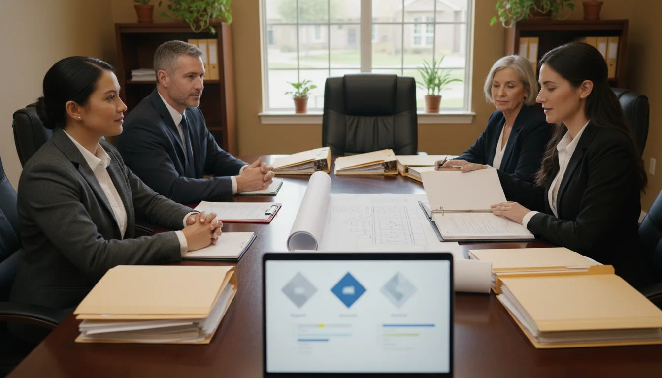 HOA board and property manager reviewing camera contract transition and data retention plan