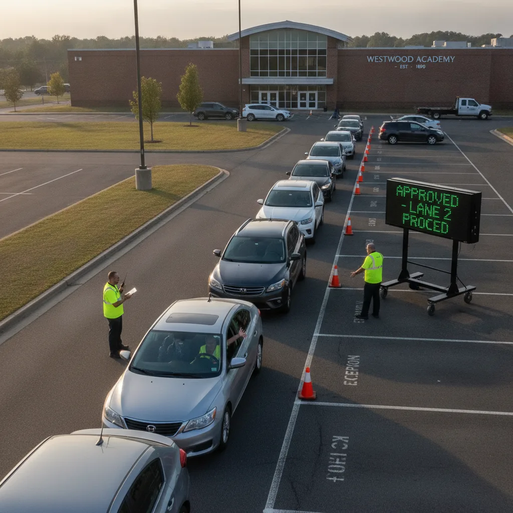 How Elementary School Leaders Can Shorten Pickup Line Delays With Better Vehicle-Based Workflows for student pickup / school dismissal