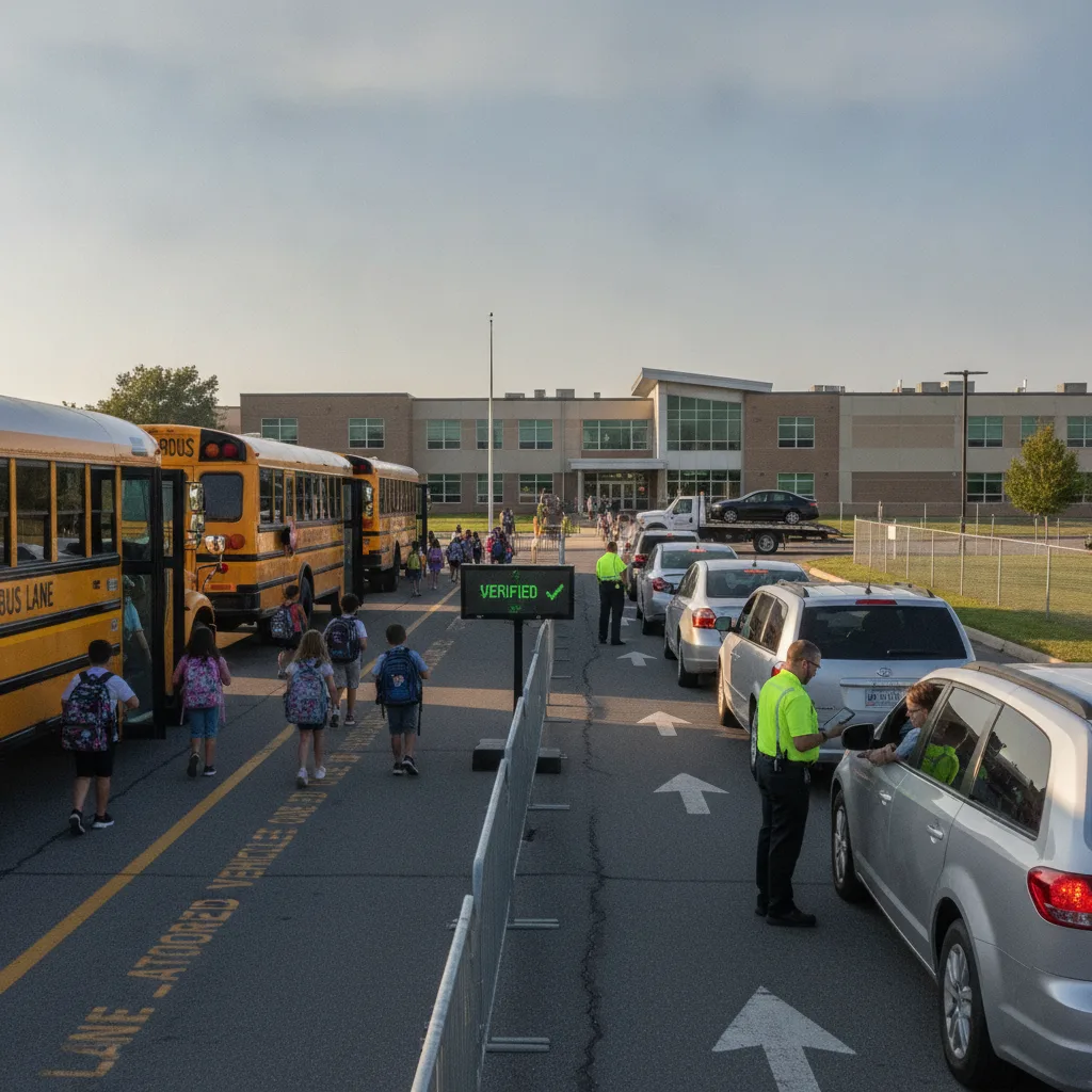 How K-12 Schools Can Separate Bus And Carline Traffic With Better Vehicle-Based Workflows for student pickup / school dismissal