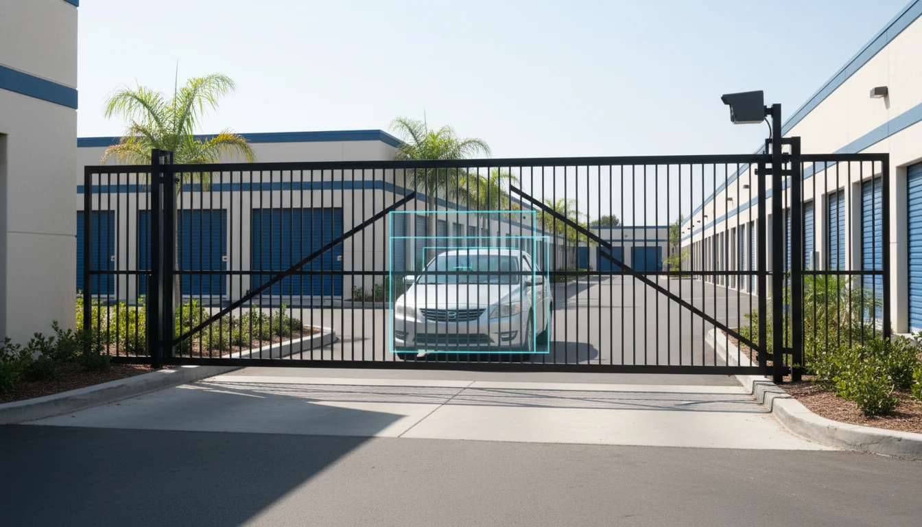 Self-storage LPR gate access control for tenant vehicle entry