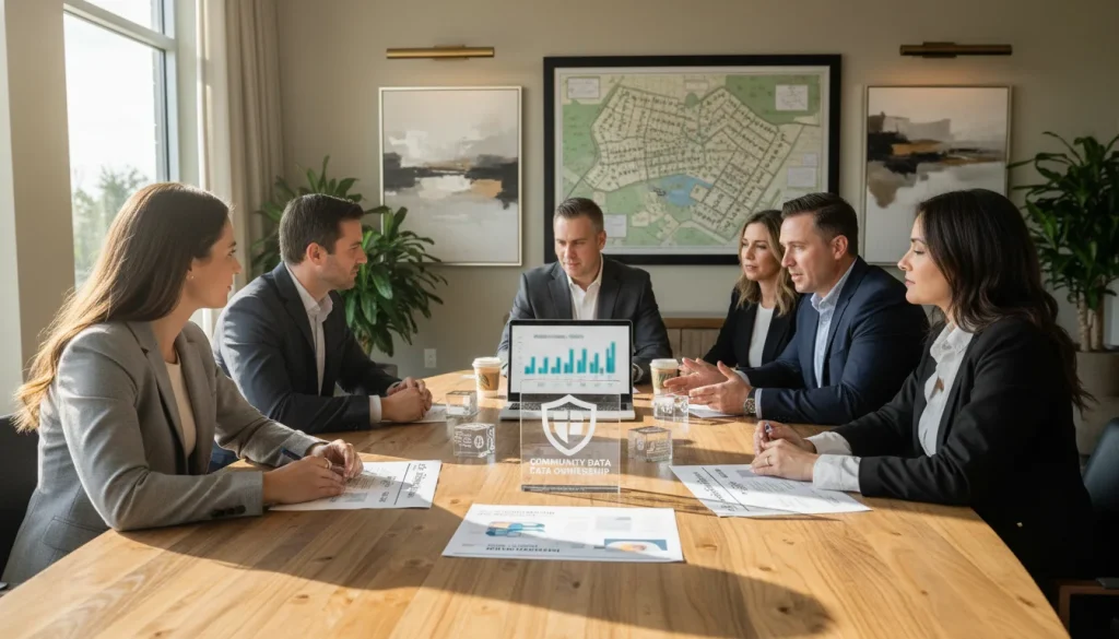 HOA board reviewing vehicle access data ownership and retention documents