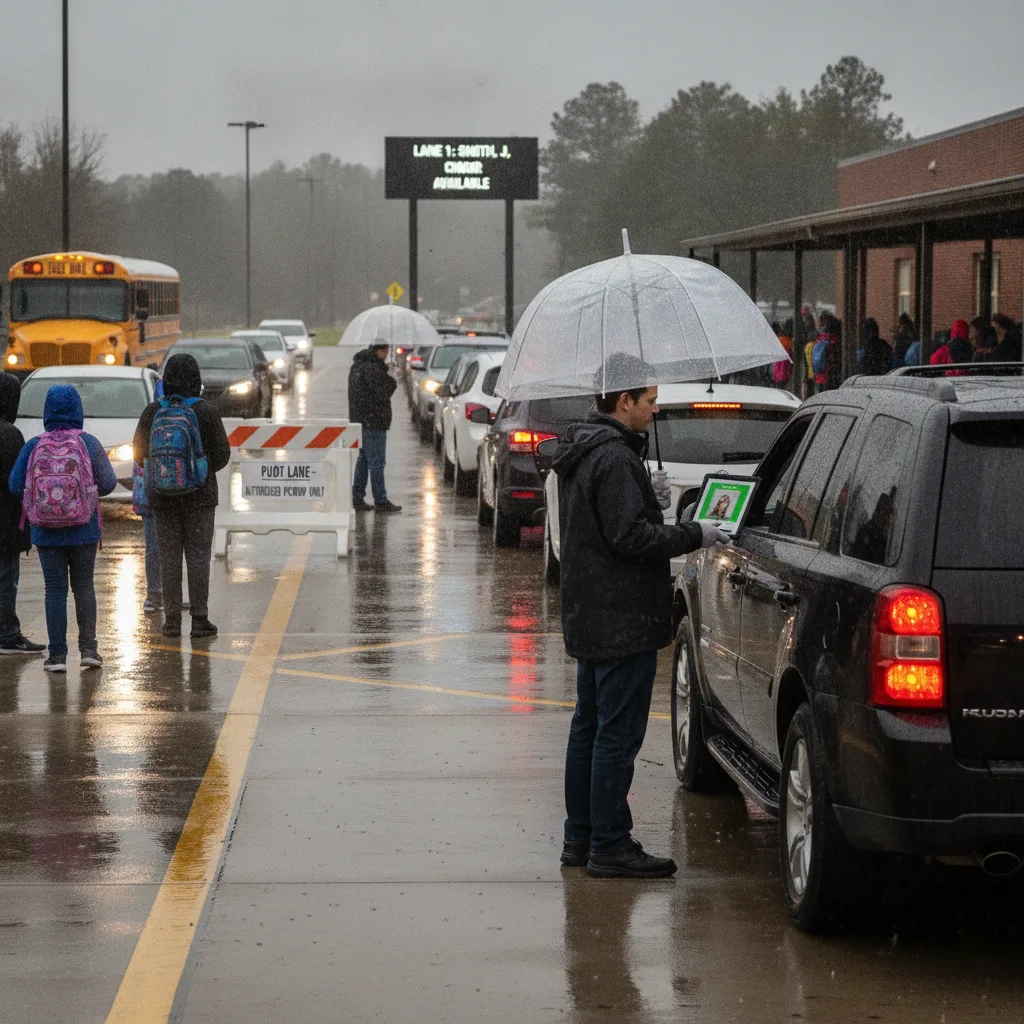 How Front Office Staff Can Manage Rainy Day Carline Backups With Better Vehicle-Based Workflows for student pickup / school dismissal
