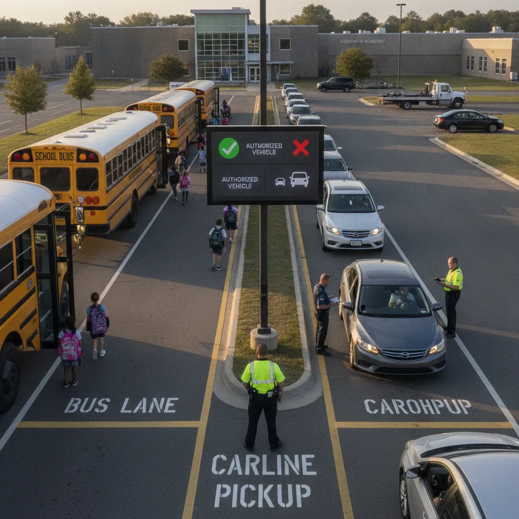 How Front Office Staff Can Separate Bus And Carline Traffic With Better Vehicle-Based Workflows for student pickup / school dismissal